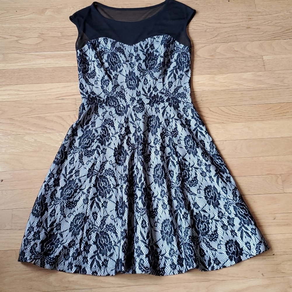 EnFocus lace overlay a-line dress 6
